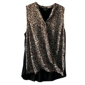 suzanne betro 3x sleeveless blouse v-neck